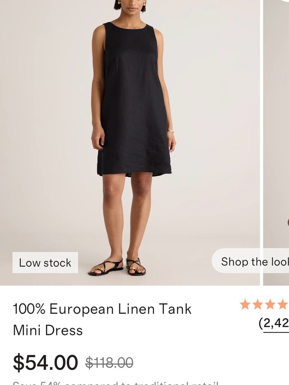 Quince Women's Navy Midi Dress with Tag